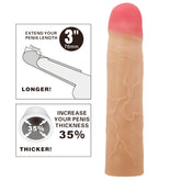 Party Up Philip 3 Inch Penis Extender Sleeve for Enhanced Intimate Experiences SLEEVES